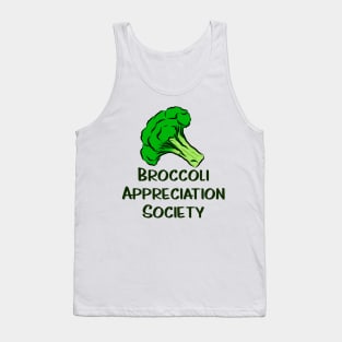 Broccoli Appreciation Society I Love Broccoli Clean Eating Vegan Vegetarian Vegetables for Life Broccoli Florets Tank Top